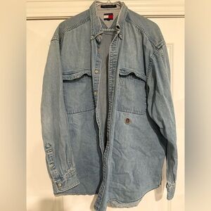 Tommy Hilfiger Light Blue Denim Shirt Jacket